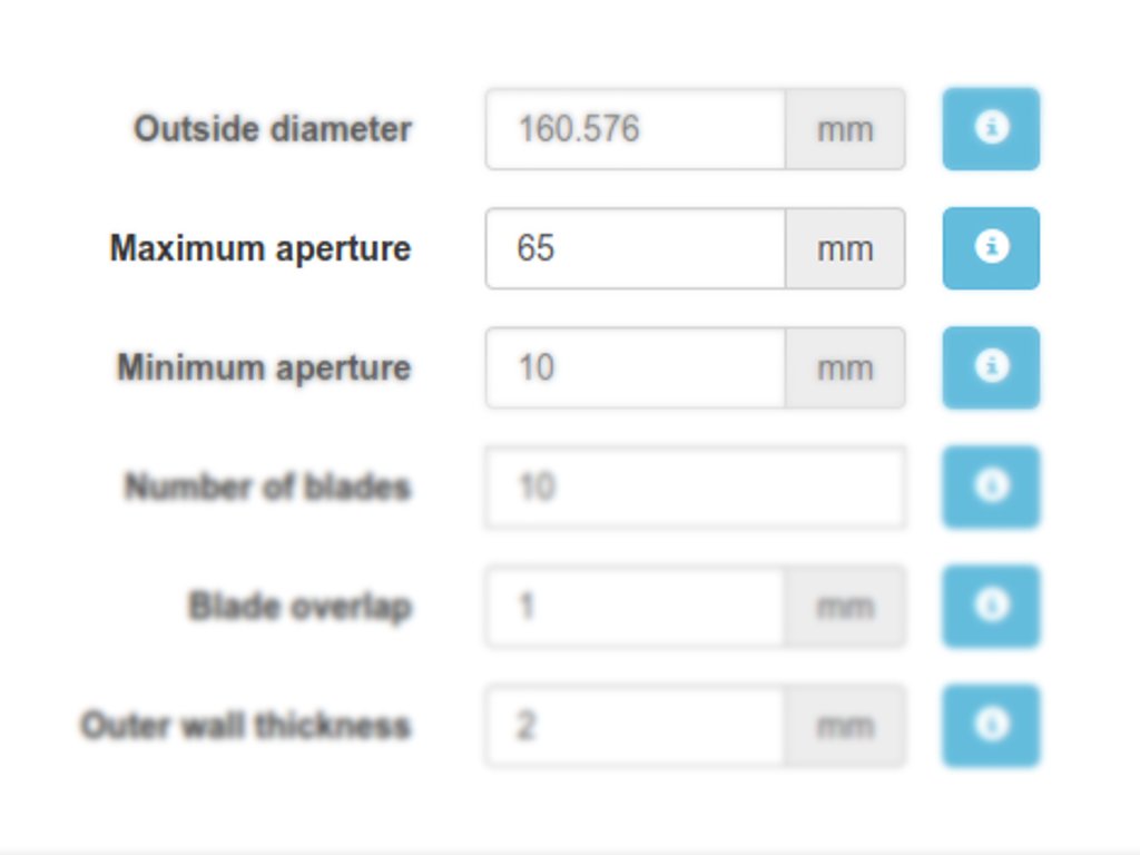 maximum aperture unrestricted