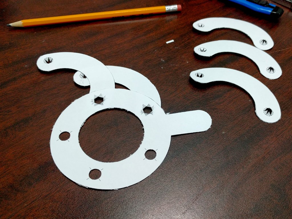 Paper mechanical iris insert blades