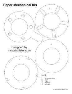 Paper mechanical iris parts 1