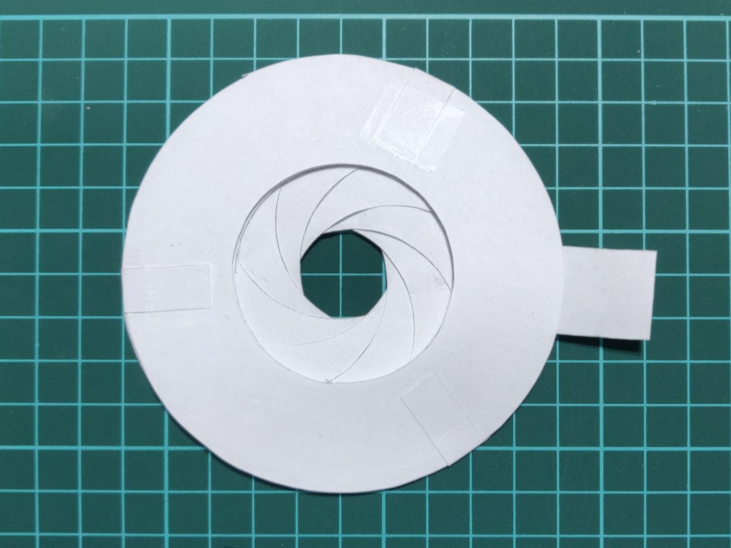 paper iris diaphragm assembly 11